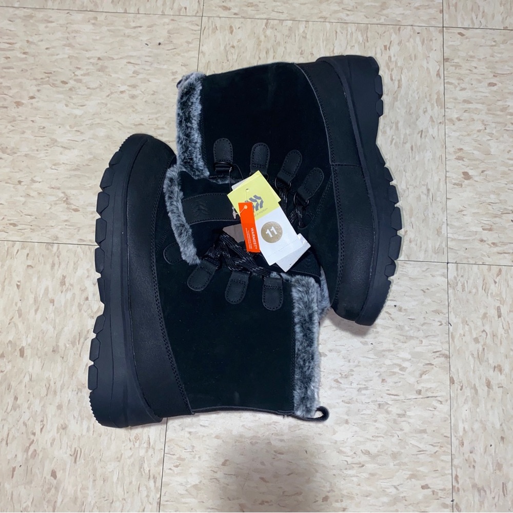 All in Motion Black Lace Up Boots
